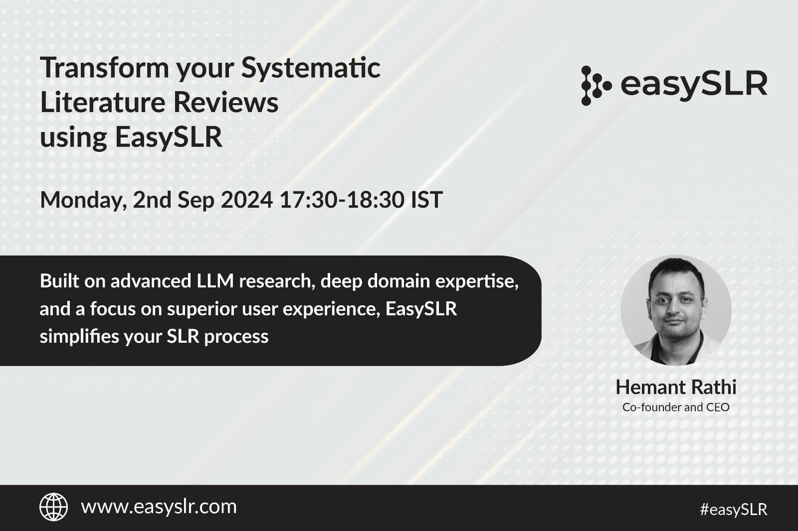 Transform Your Systematic Literature Reviews with EasySLR